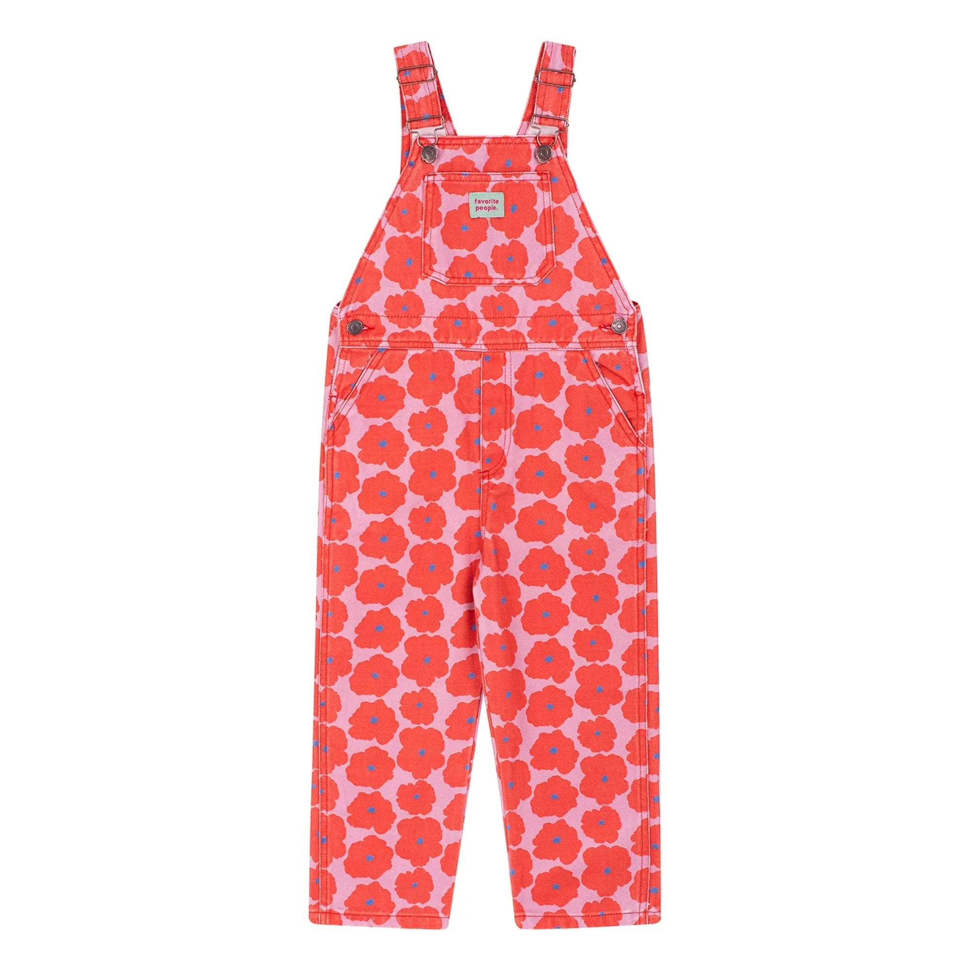 Favorite People – Napoli Overall mit Blumenmuster | Rot