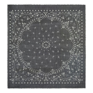 Kujten - Effy Kaschmir-Voile-Bandana | Schwarz