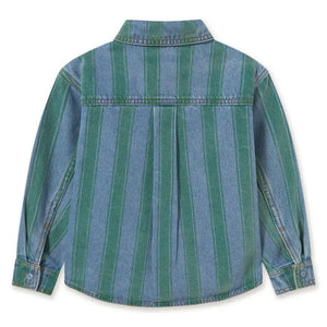 Tinycottons – Gestreiftes Jeanshemd | Blau
