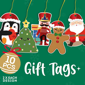 Legami - Set 10 Weihnachtsgeschenkanhänger