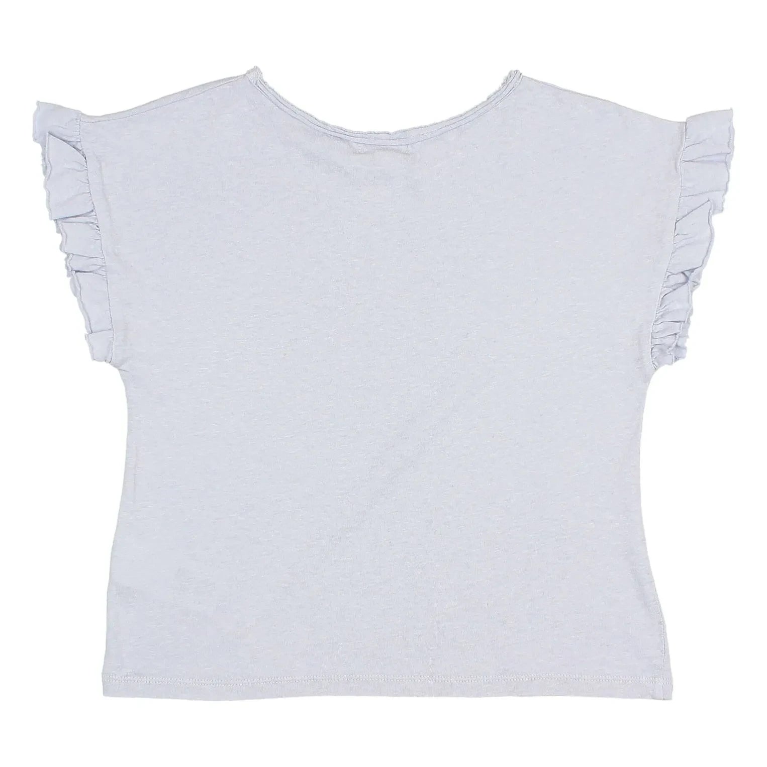 Búho - Rüschen-T-Shirt aus Leinen | Hellblau