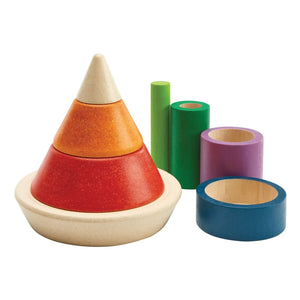 Plan Toys - Stapelbare und ineinandersteckbare Pyramide