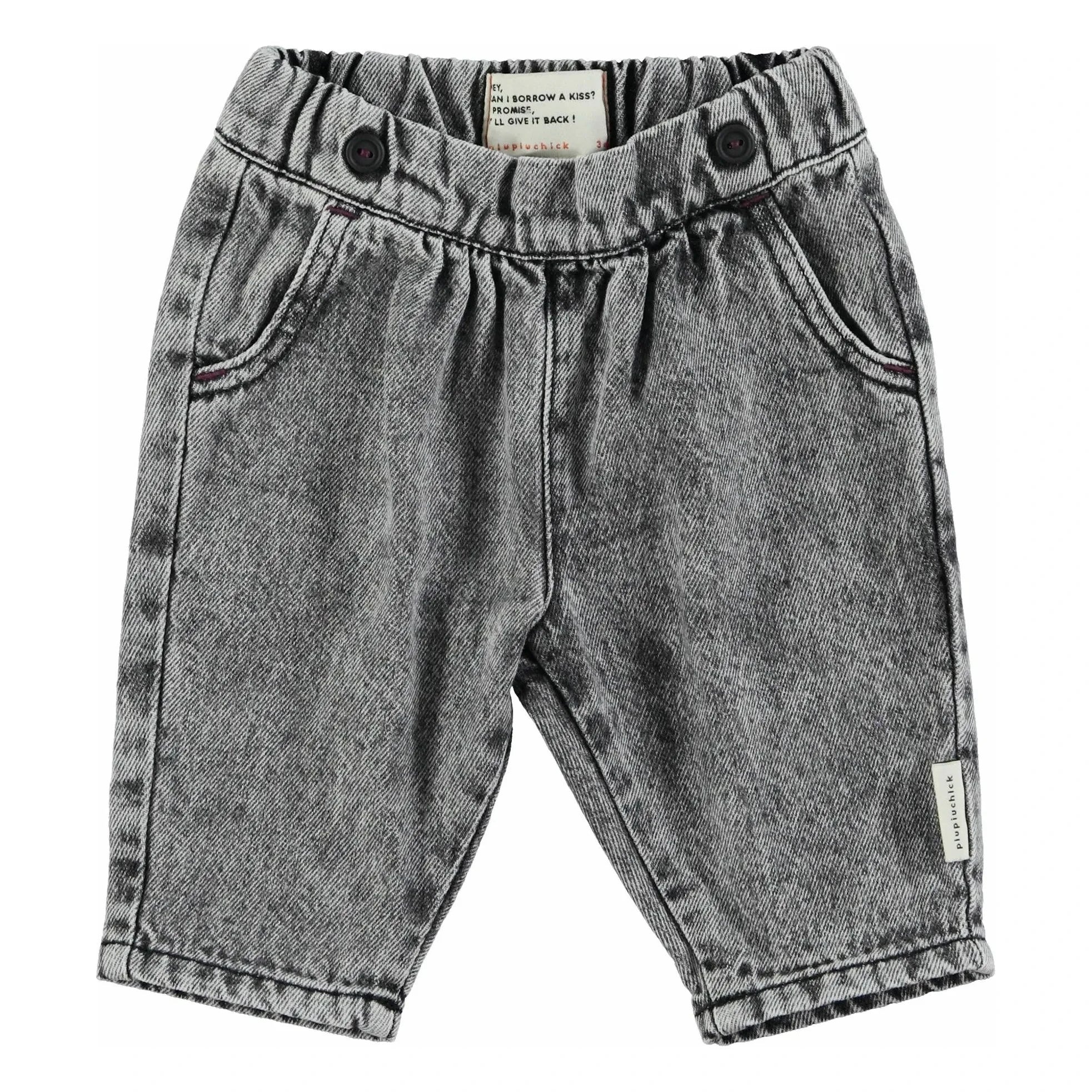 Piupiuchick - Baby-Jeans mit Gummizug | Schwarz