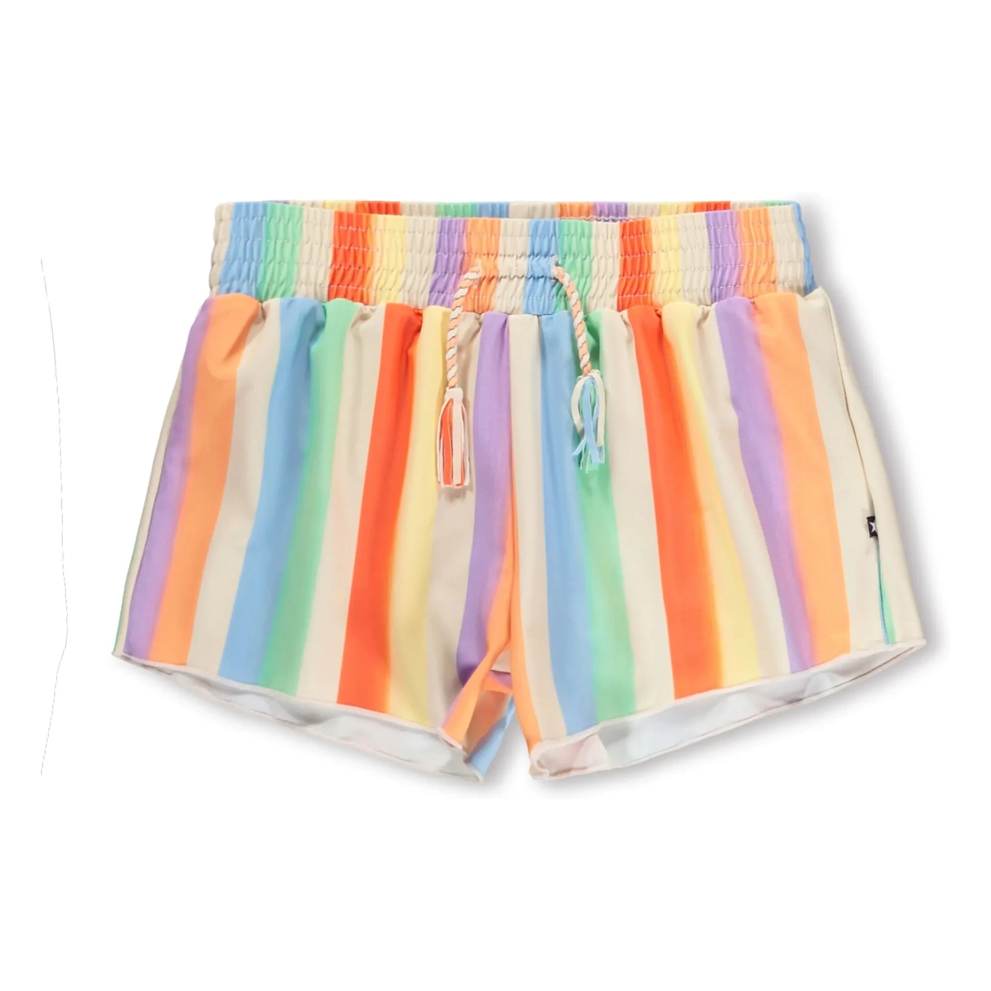 Molo - Nicci Gestreifte Recycelte Faser Badeshorts | Orange