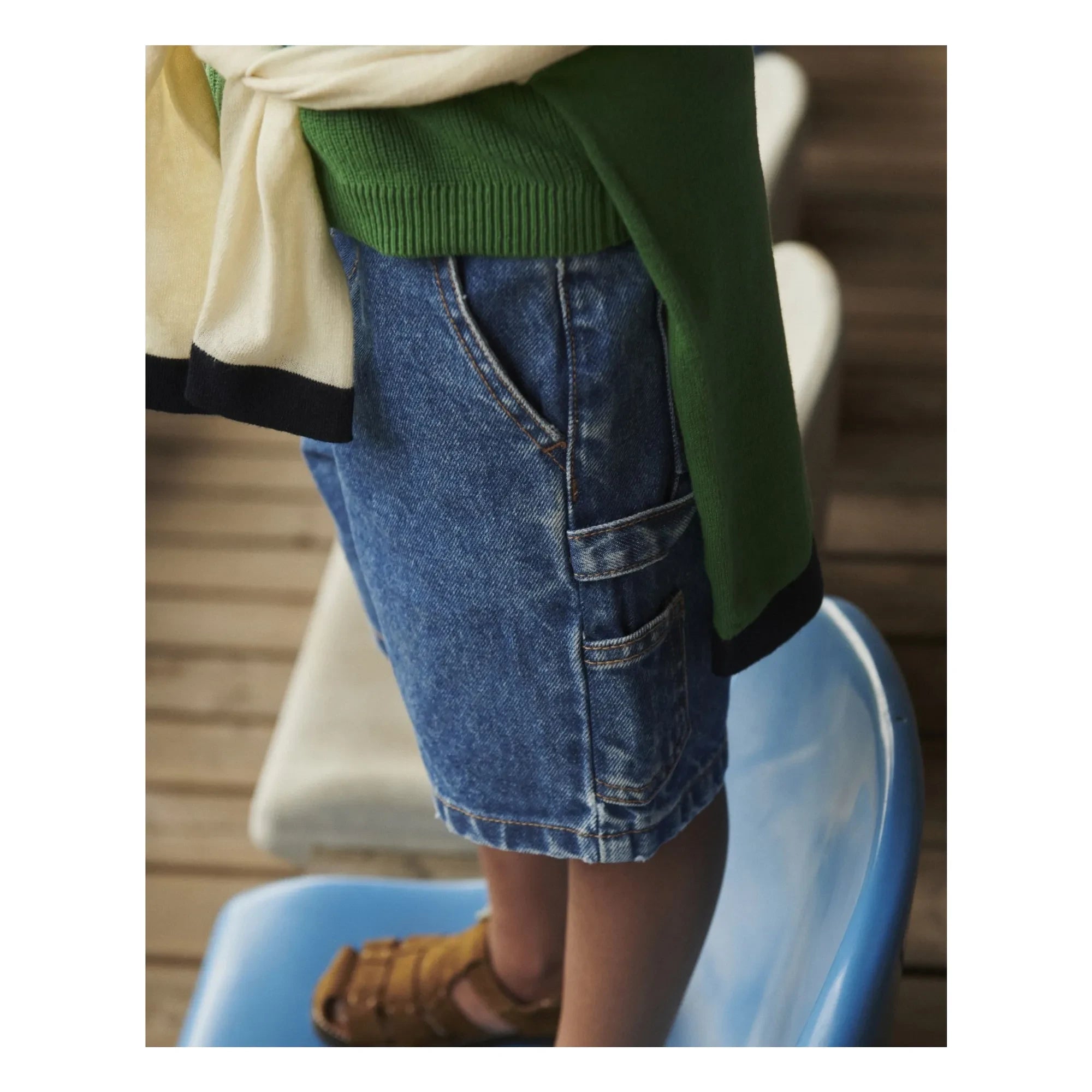 Copenhagen Colors – Jeans Cargo Shorts aus Bio-Baumwolle | Indigo-Blau