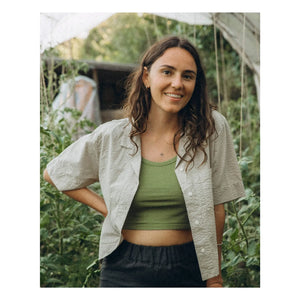 Matona - Crop-Top aus Bio-Baumwolle | Olive