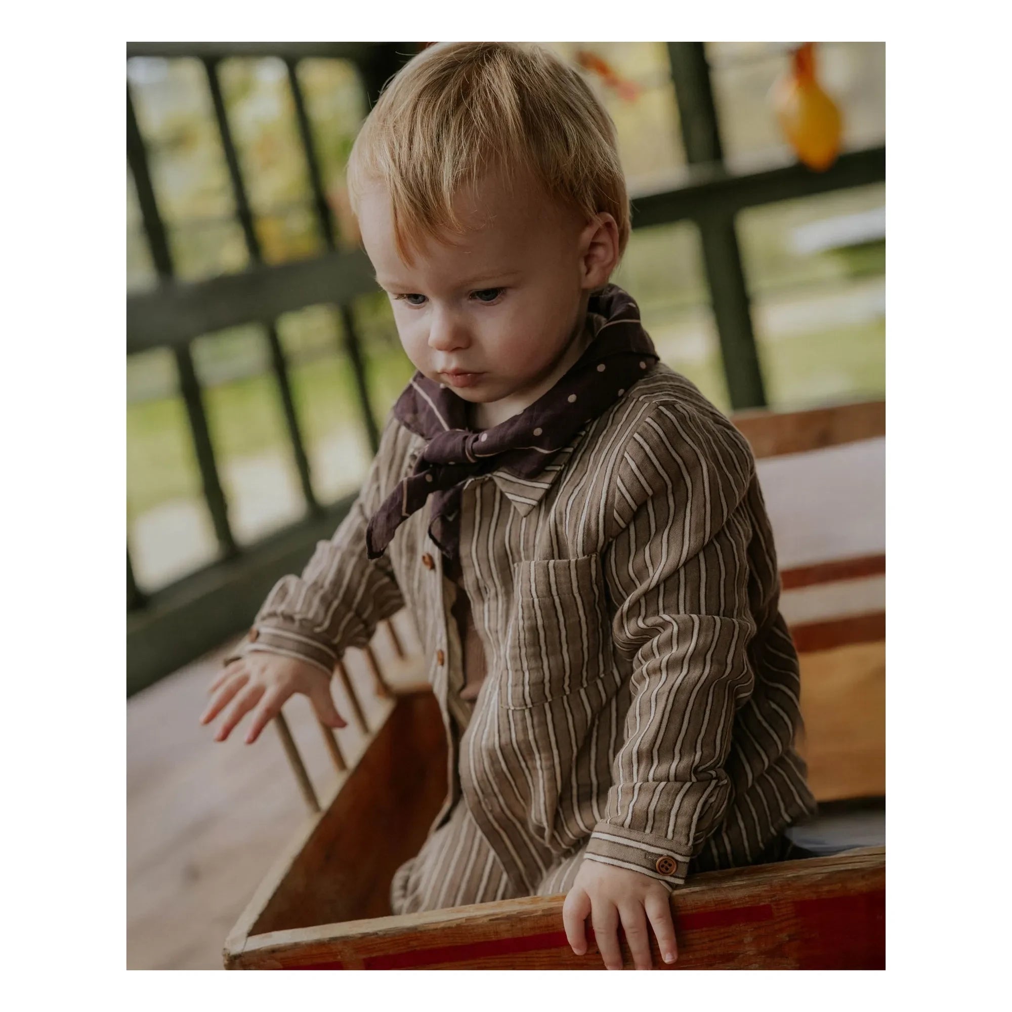 Fliink - Elmo Gestreifte Hose | Grau Braun