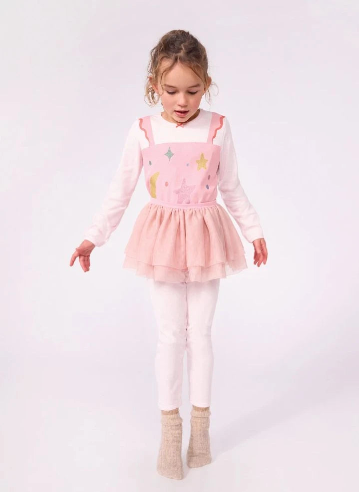 Petit Bateau - Mädchenpyjama mit Tutu | Rosa