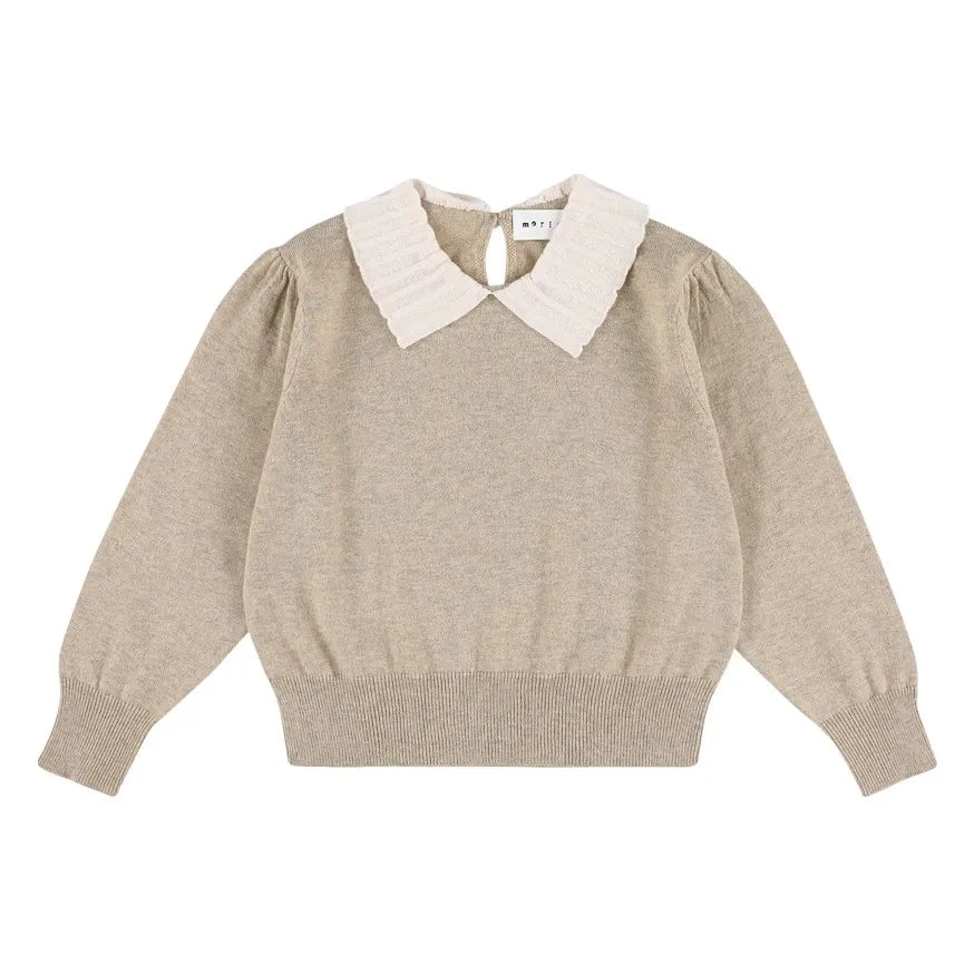 Morley - Zamora Pullover mit Wollkragen | Beige