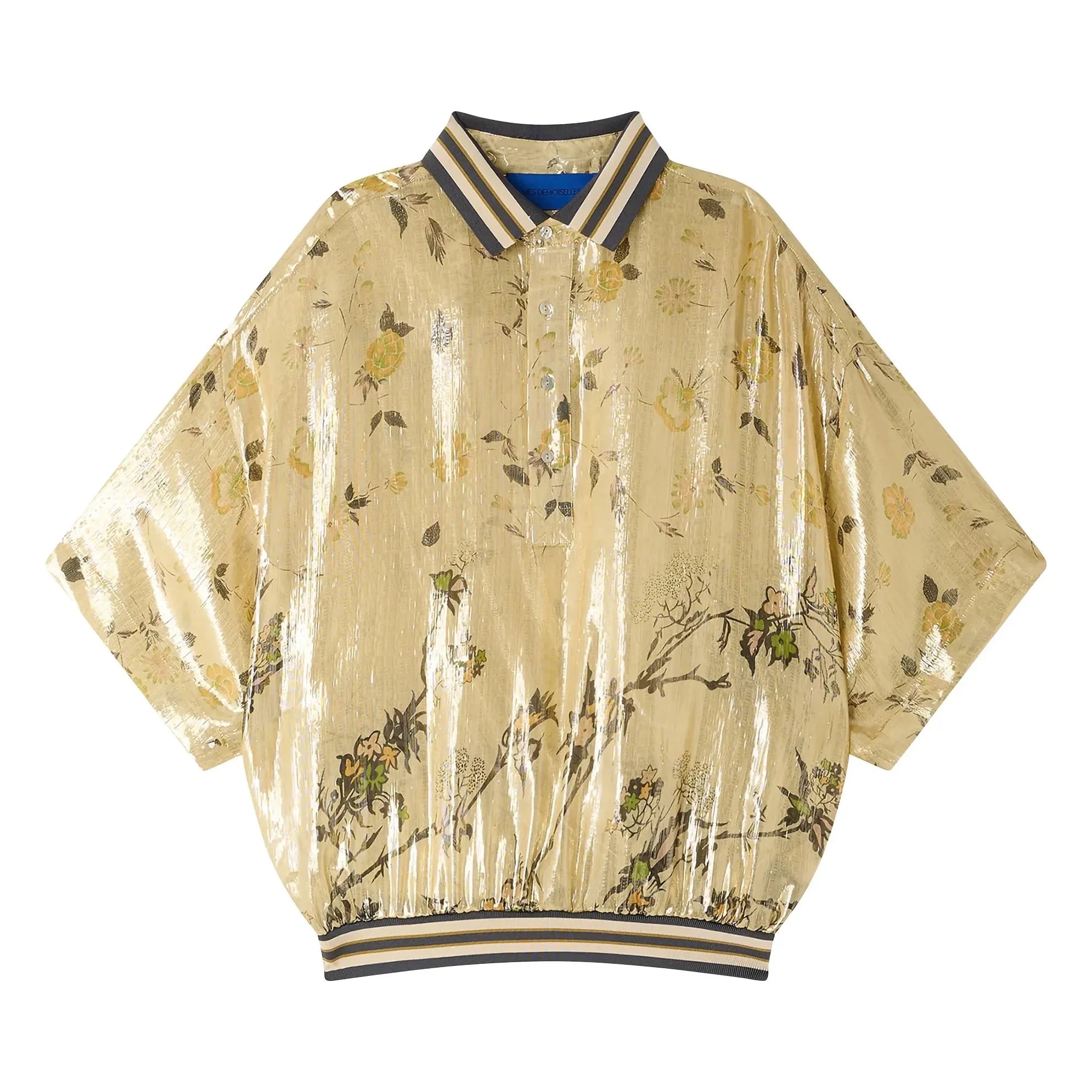 Mes Demoiselles - Jaca Bluse aus Metallic-Seide | Gold