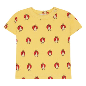 The Campamento - Coccinelles Bio-Baumwoll-Baby-T-Shirt | Gelb