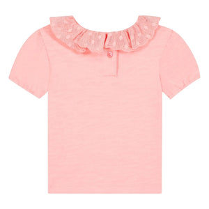 Bonton - Niris Baby Besticktes Poloshirt | Puderrosa