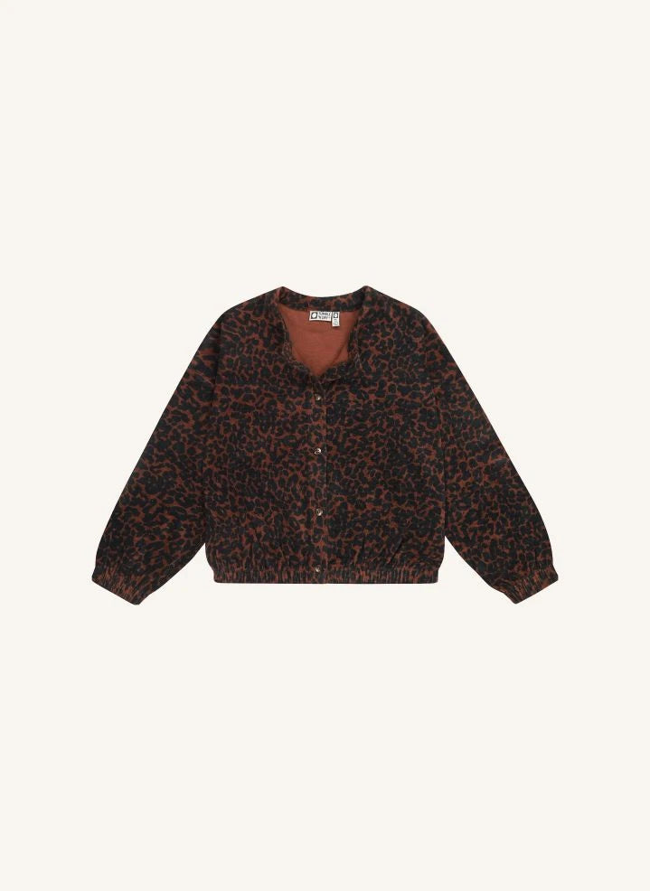 Tumble N'Dry - Madelon Leopar Organik Baumwoll-Strickjacke | Braun
