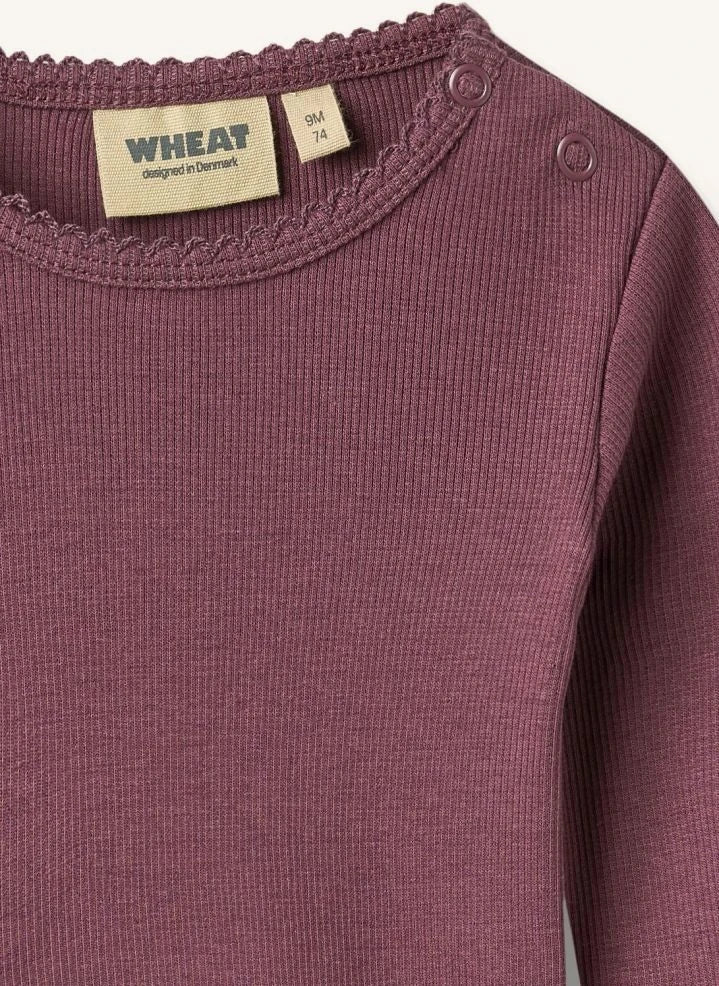 Wheat - Regitze Bio-Baumwollbody | Aubergine