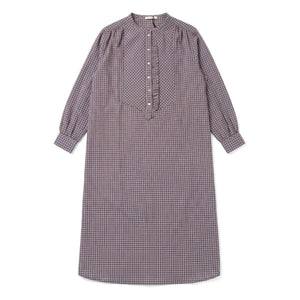 Hod - Sally Kariertes Baumwollkleid | Lila