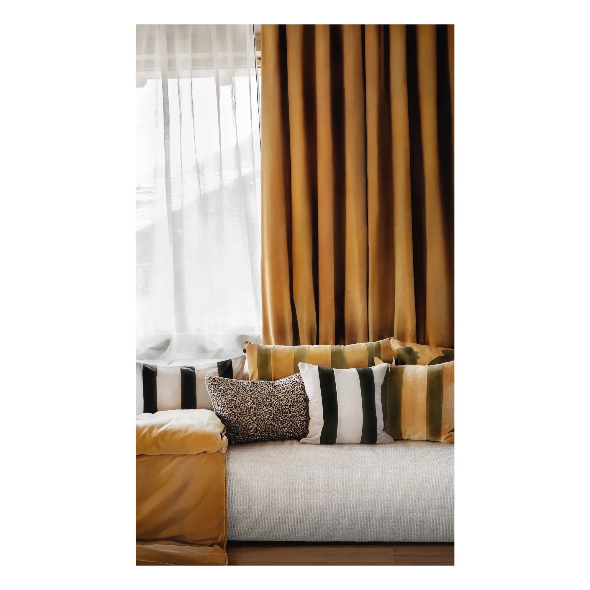 Haomy - Rio Samt-Kissenbezug | Gold
