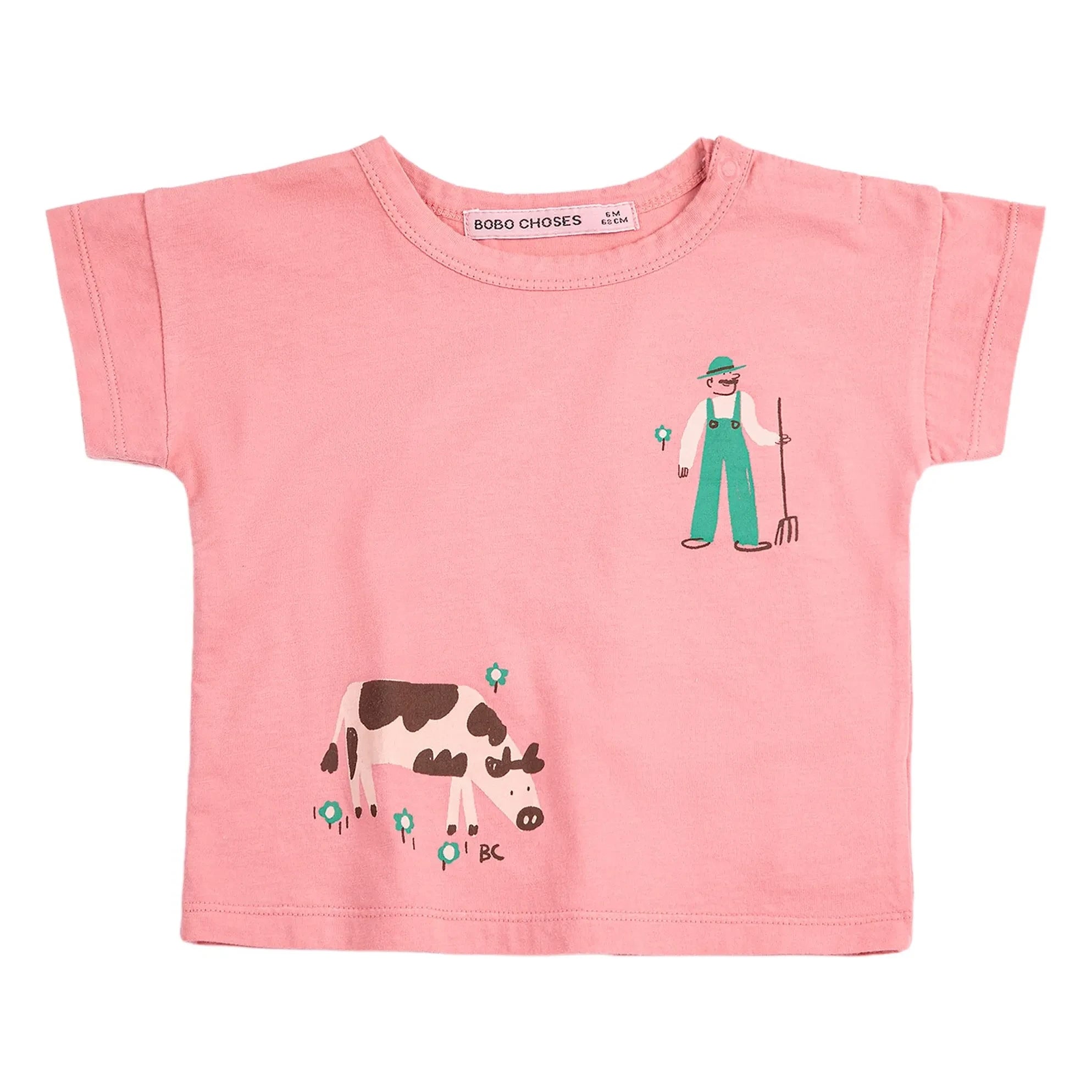 Bobo Choses - Baby Farm Bio-Baumwoll-T-Shirt | Rosa