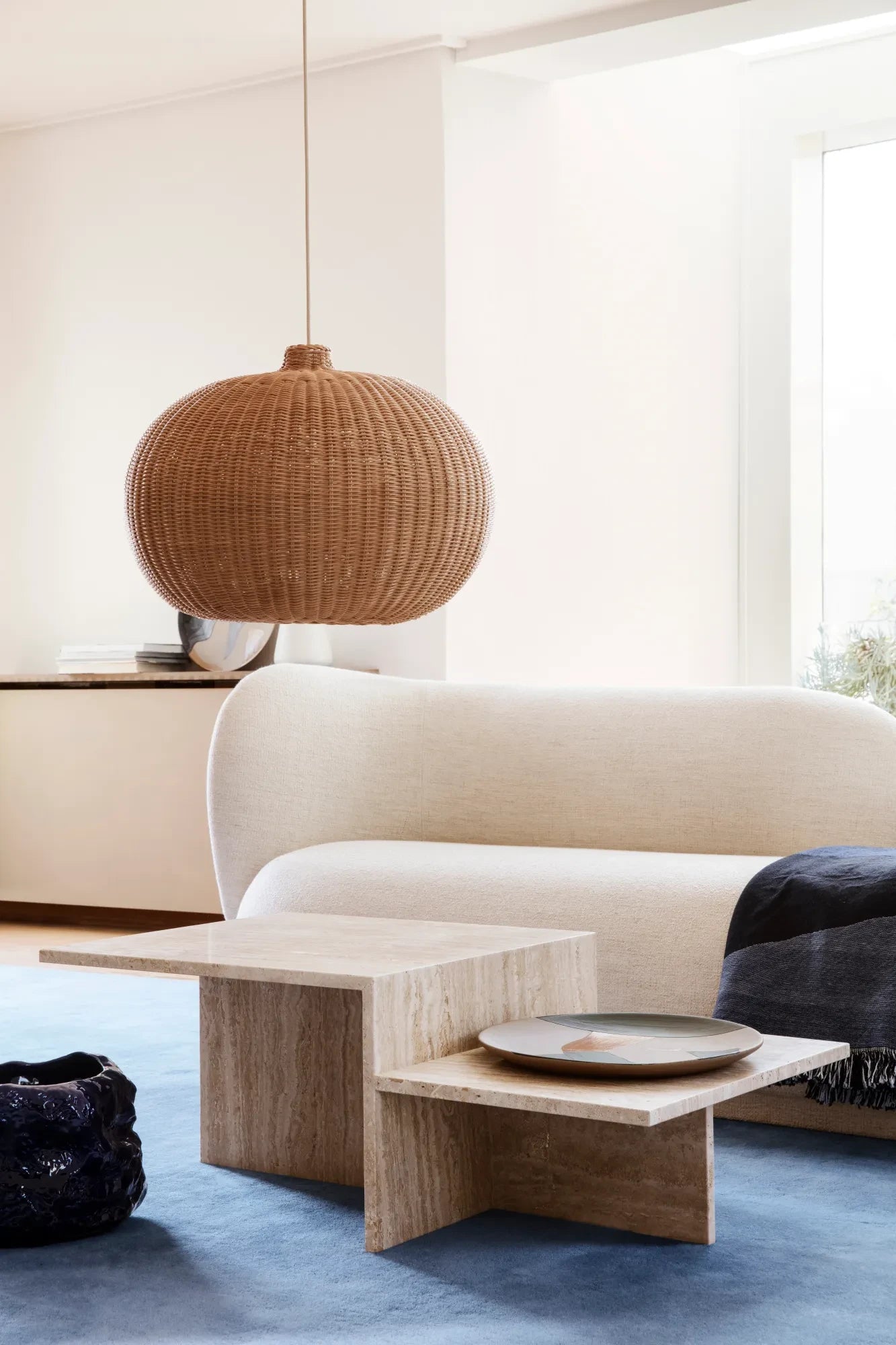 Ferm Living - Distinct Travertin Couchtisch | Beige
