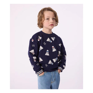 Petit Bateau – Badminton Fleece-Sweatshirt | Nachtblau