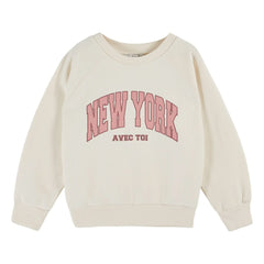 Emile et Ida – Sweatshirt New York Bio-Baumwolle | Creme