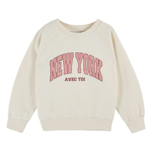 Emile et Ida – Sweatshirt New York Bio-Baumwolle | Creme