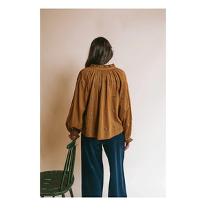 Emile et Ida - Vintage Elyana bluz | Taupe kahverengi