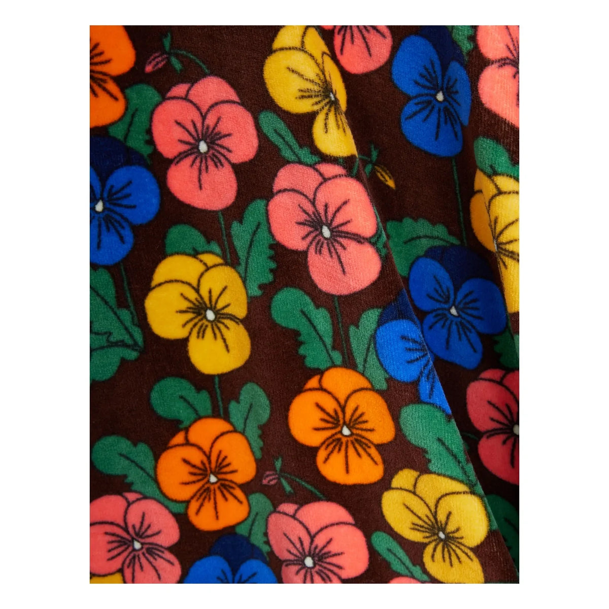 Mini Rodini - Sweatshirt mit Blumenmuster aus Bio-Baumwolle | Schwarz