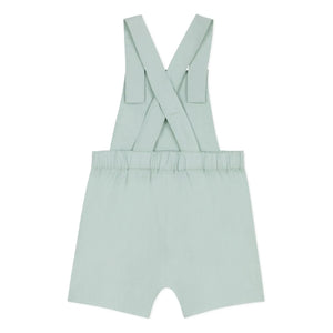 Petit Bateau - Leinen Kurzer Overall | Salbei