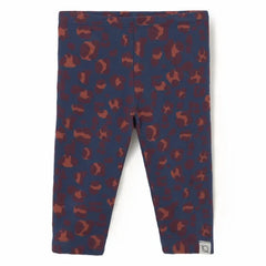 Cozmo - Bio-Baumwoll Baby-Leggings Leopard | Marineblau