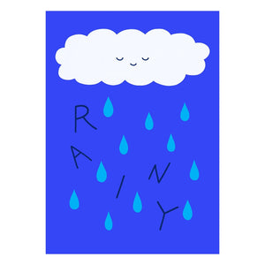 Mado - Rainy Poster | Blau