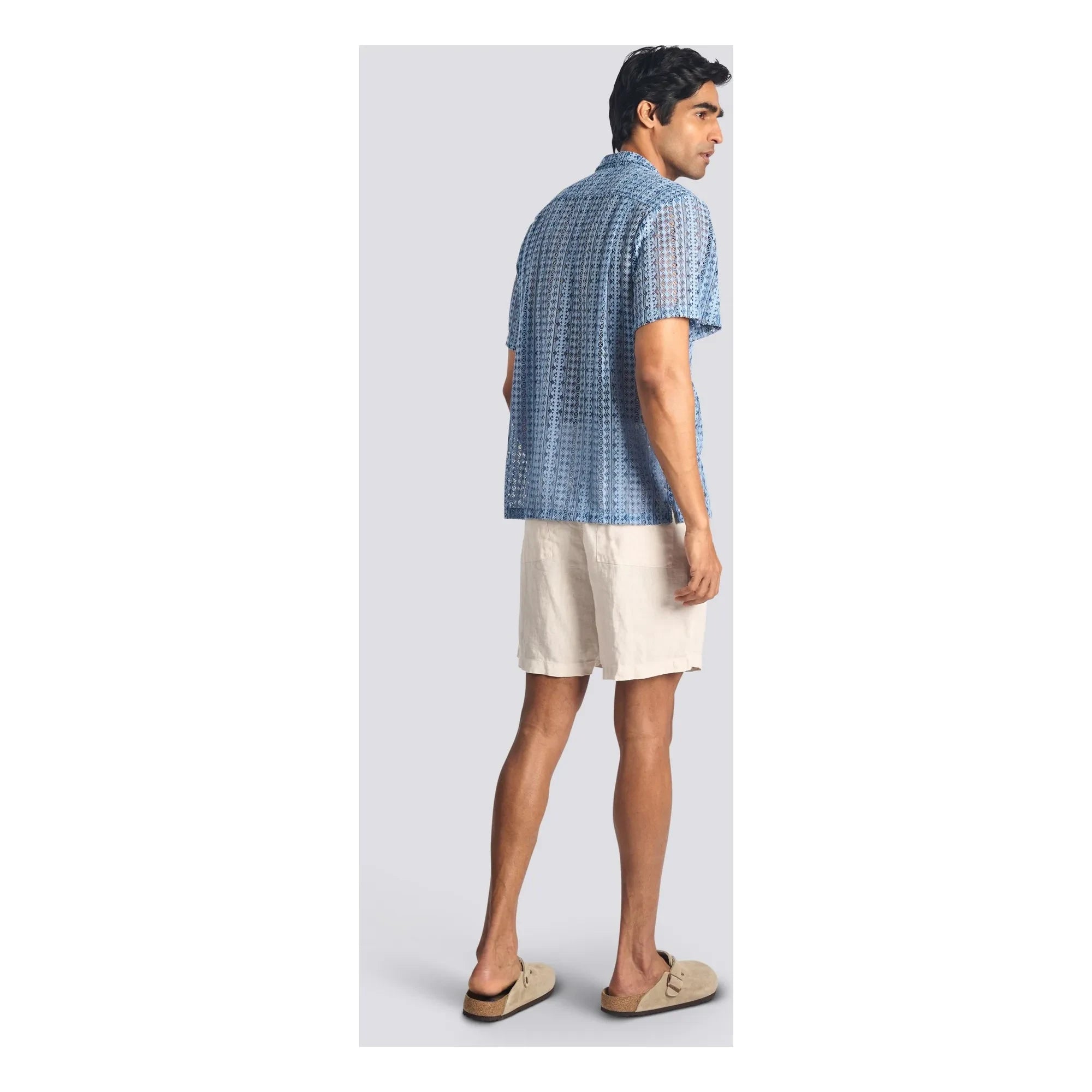 Bather - Tide Gonzo Spitzenhemd | Hellblau