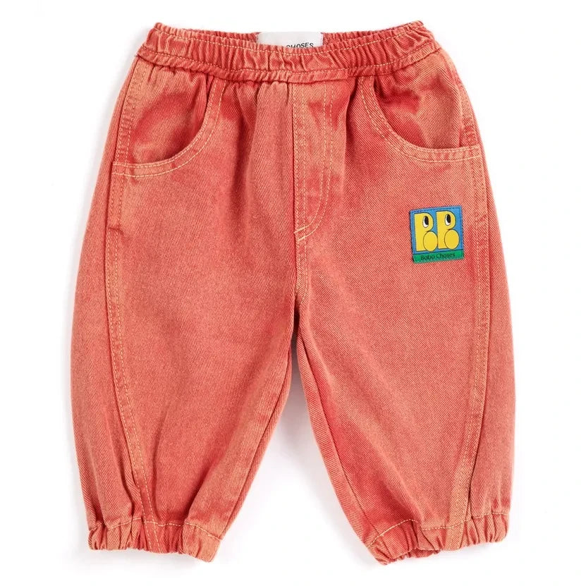 Bobo Choses – Jeans aus gewaschener Bio-Baumwolle | Rot