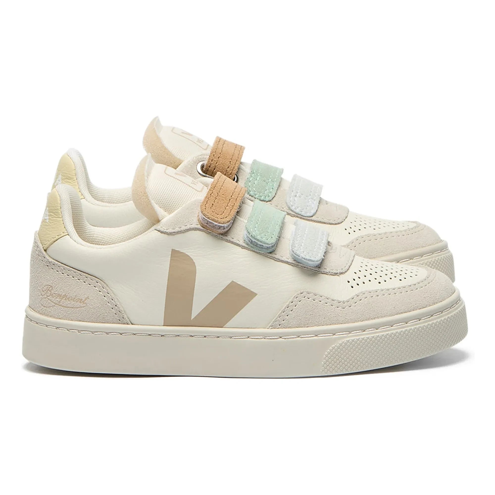 Veja - Veja x Bonpoint Small V-90 Leder O.T. Scratch Sneaker | Grau