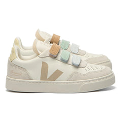 Veja - Veja x Bonpoint Small V-90 Leder O.T. Scratch Sneaker | Grau