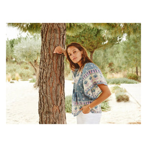 M.A.B.E. - Myla Baumwollbluse | Blau