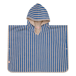 Jera Mini - Gestreiftes Handtuch Badeponcho | Hellrosa
