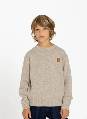 Hundred Pieces - Mika Merino Wolle Pullover | Grau Melange