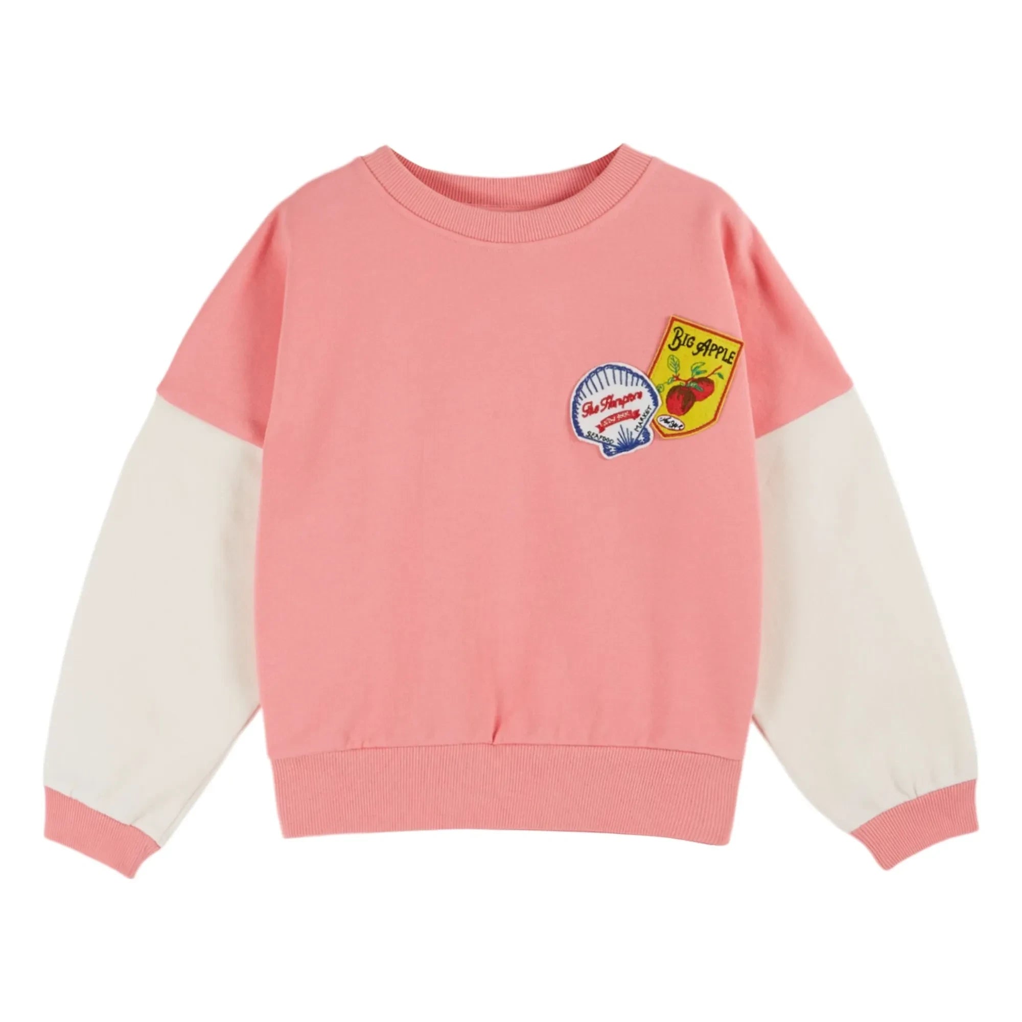 Emile et Ida – Sweatshirt mit Rosette aus Bio-Baumwolle | Rosa