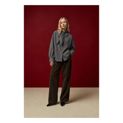 BELLEPIECE - Tom Cotton Poplin Bluz | Steel