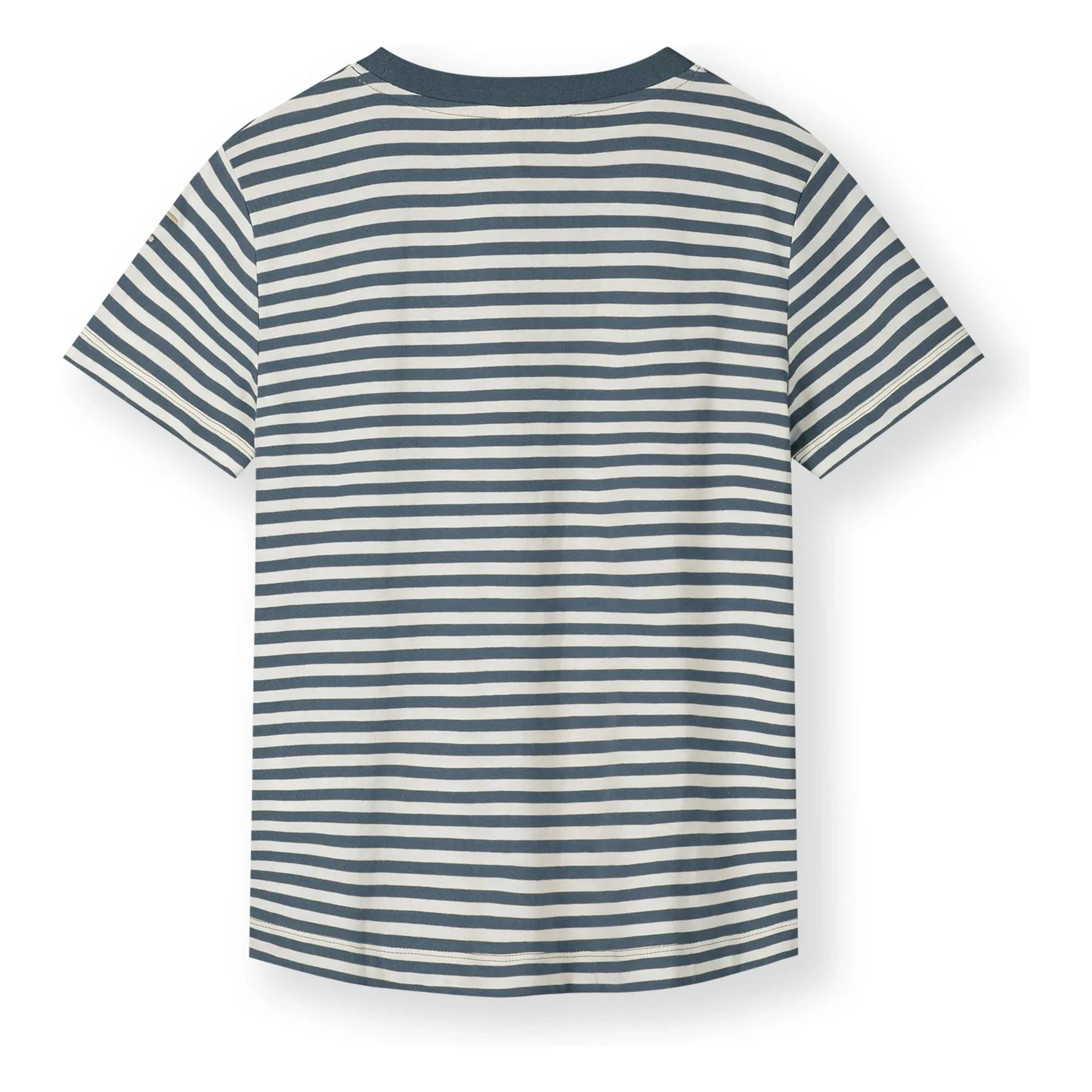 Gray Label - Oversize Gestreiftes T-Shirt aus Bio-Baumwolle | Blau