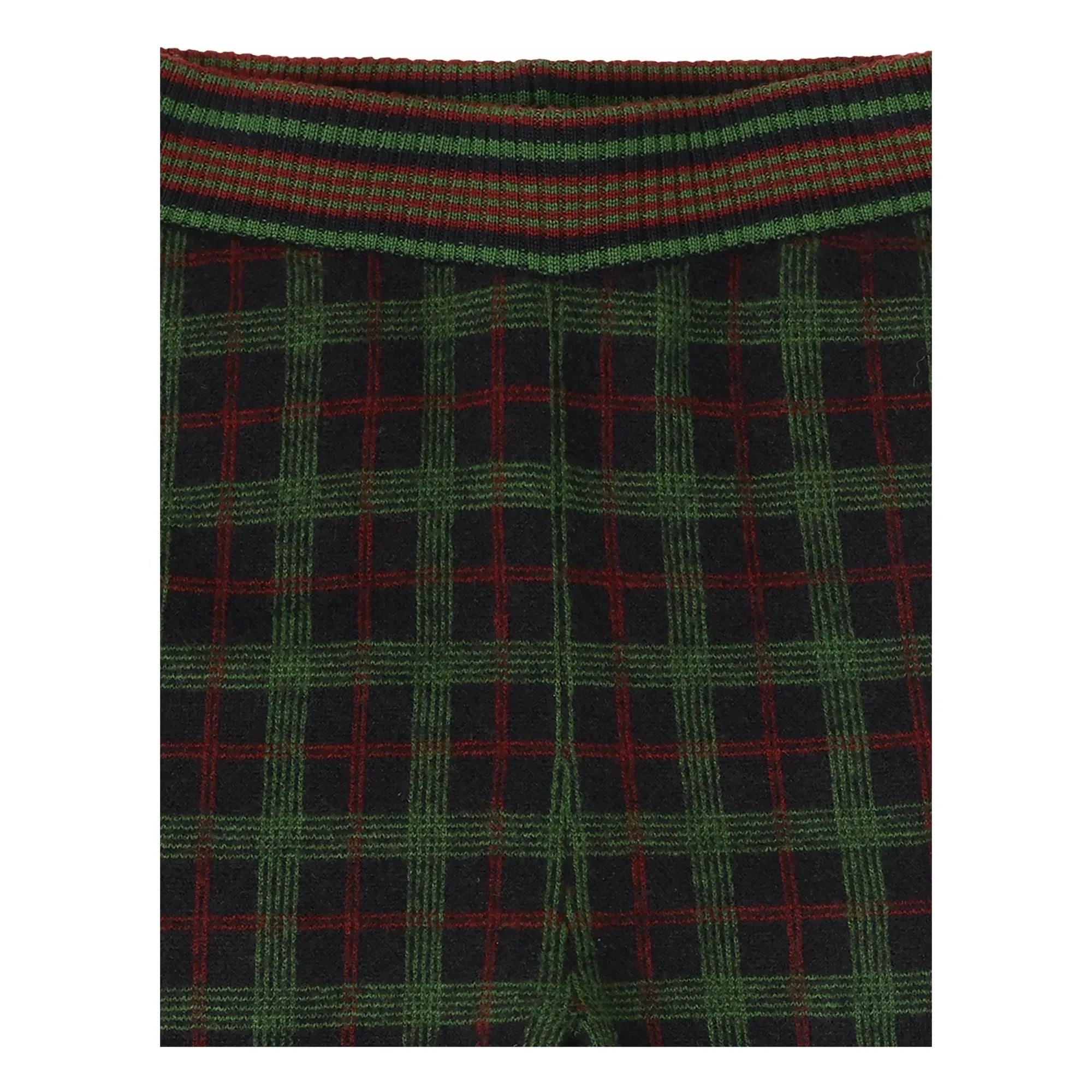 FUB - Grüne Carreaux Feutré Merino-Wollhose