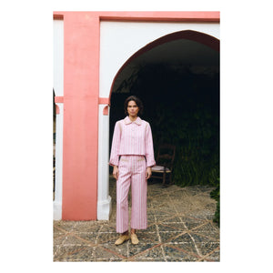 Maria de la Orden - Clover Pamuk Çizgili Ceket | Pembe