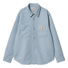 Carhartt WIP - Walter Overshirt aus Baumwolle und Leinen | Grau-Blau