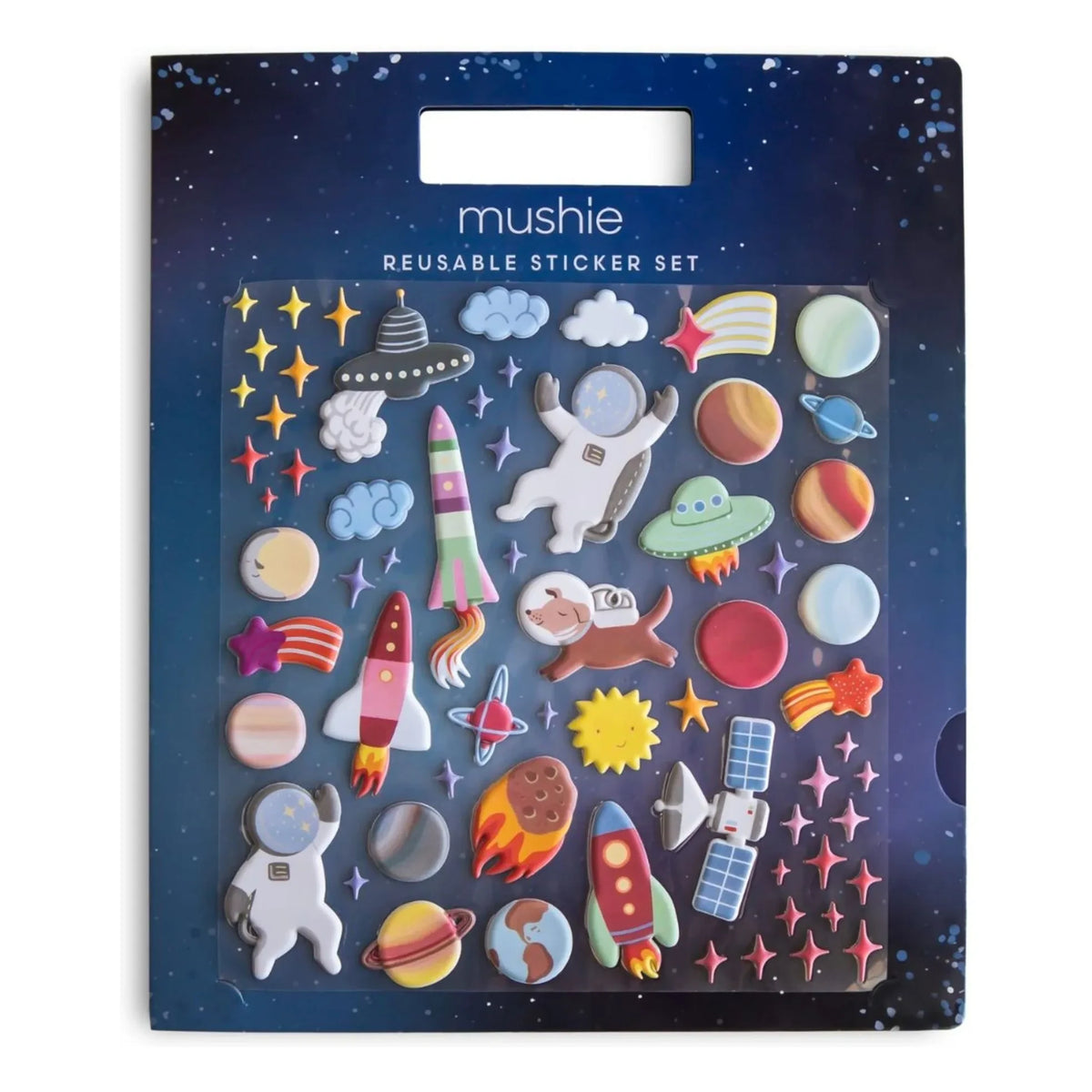 Mushie – Wiederverwendbares Stickerbuch Espace