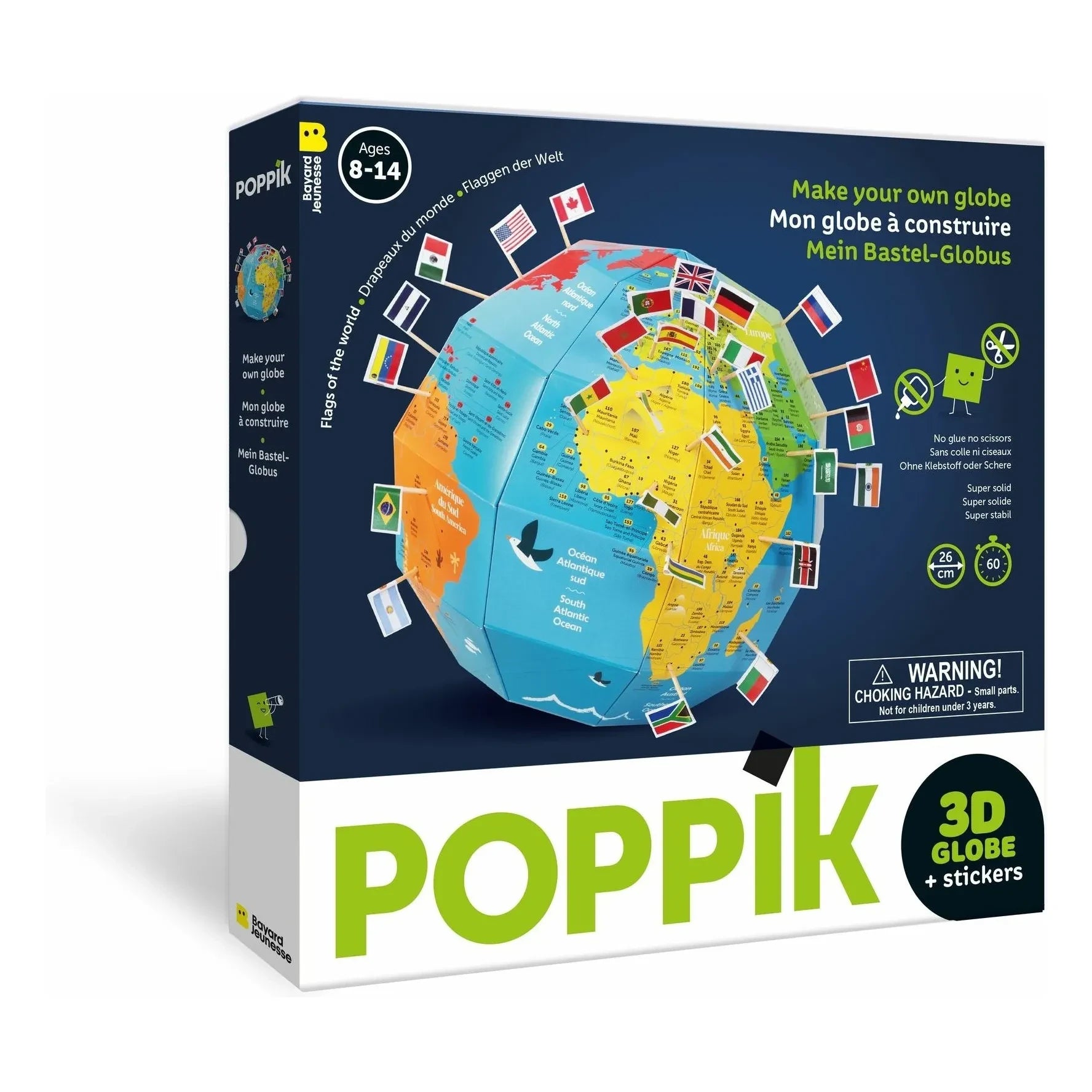 Poppik - Flaggen-Bastelset mit Globus