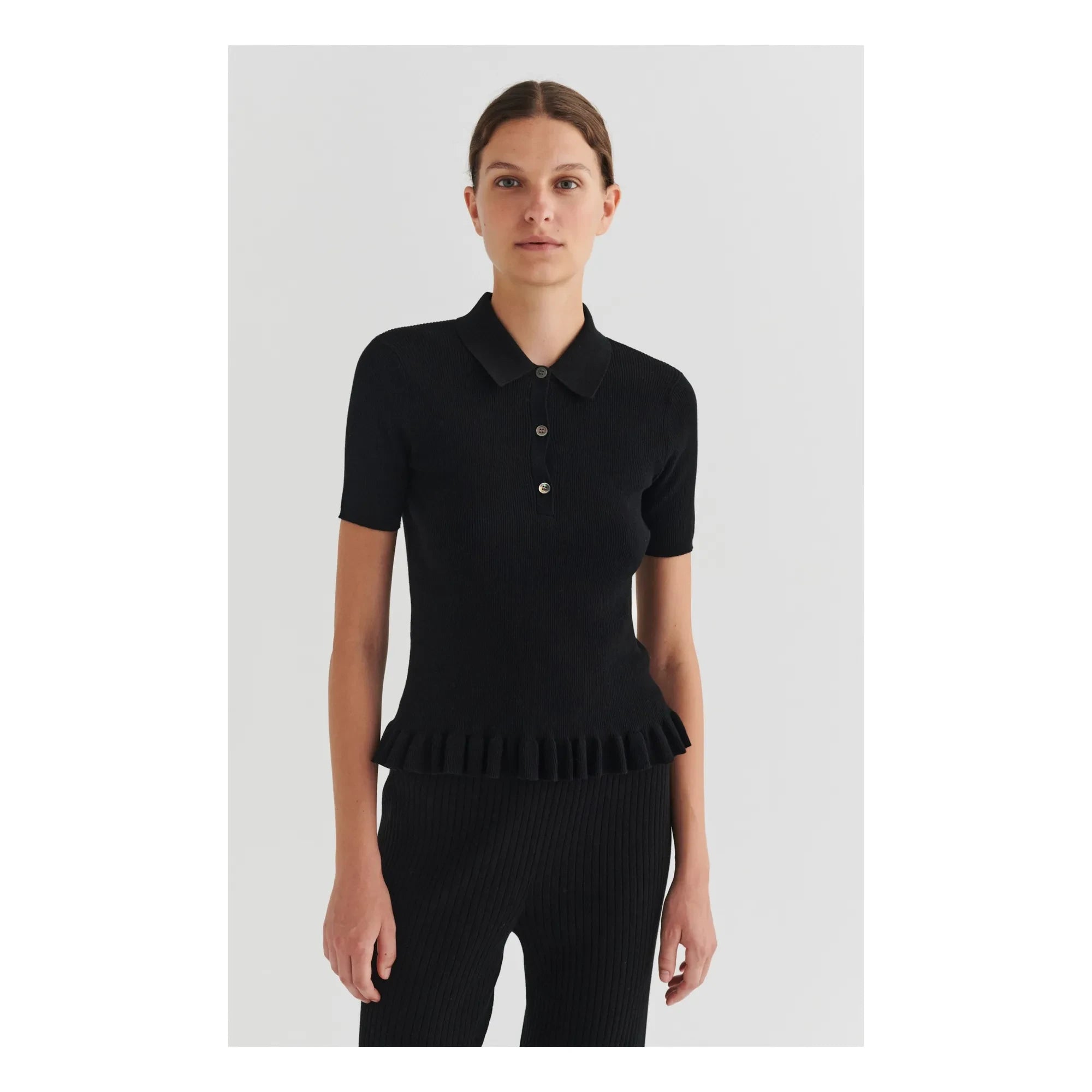 FUB - Polo Rib | Schwarz