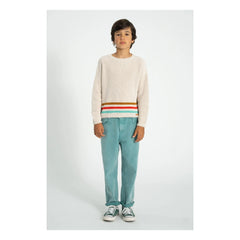 Piupiuchick – Gestreifter Pullover aus Bio-Baumwolle | Ecru