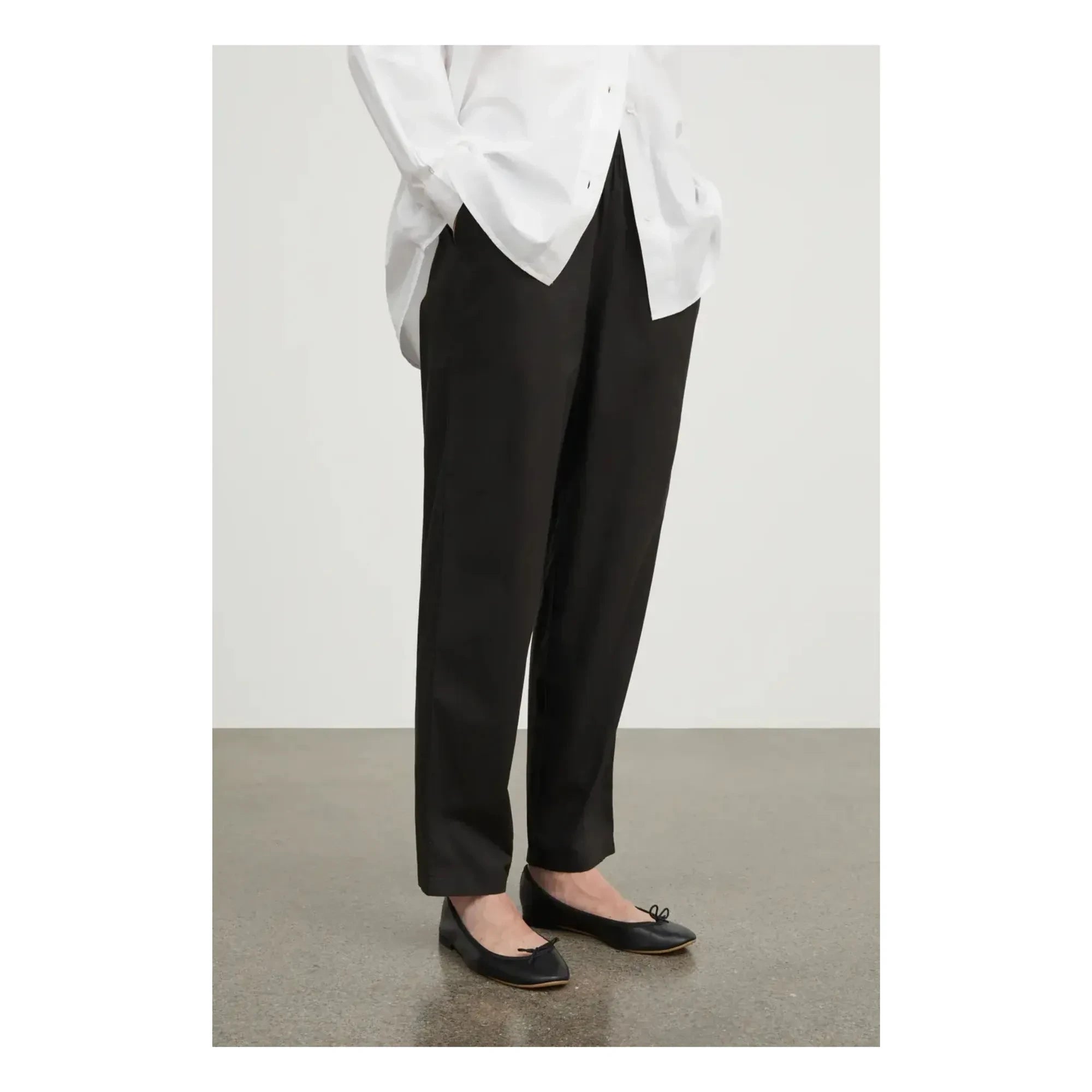 Skall Studio - Edgar Organik Pamuk Poplin Pantolon | Siyah