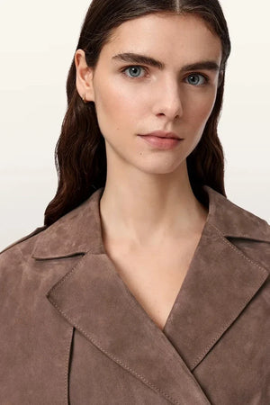 AllSaints süet kadın biker ceketi OPHELIA