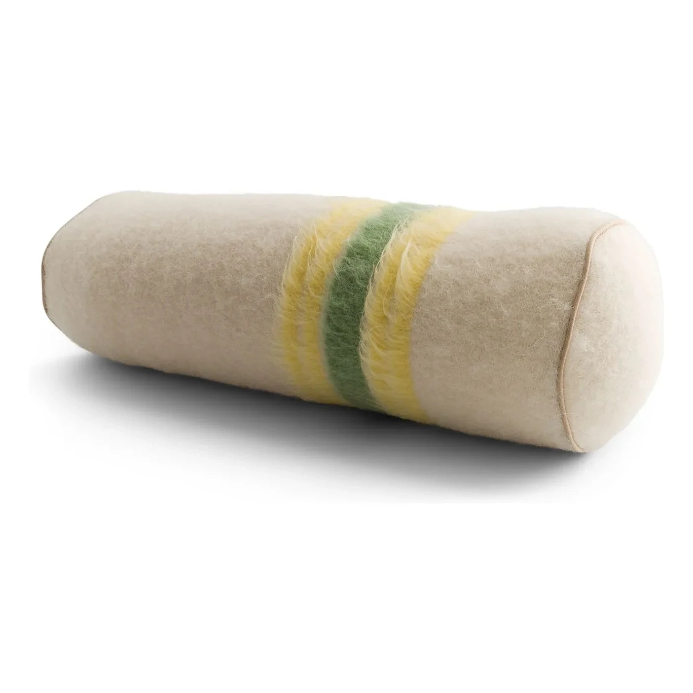 The Socialite Family - Adri gestreiftes Mohair-Kopfkissen | Gelb